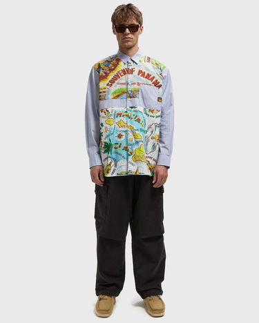 Риза Comme des Garçons Pinstripe Patchwork Souvenir Print Woven Shirt Многоцветен | FP-B059-W25-1, 2
