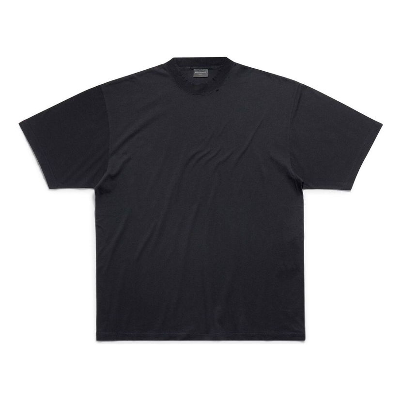 Тениска Balenciaga Faded Black Medium Fit T-shirt Черно | 739784TOVF49034