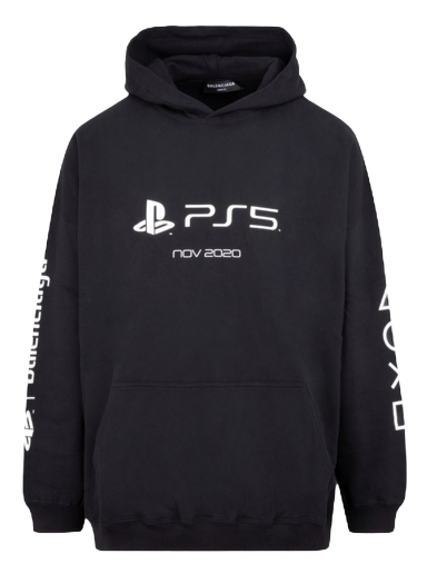 Суитчър Balenciaga Playstation Boxy Hoodie Черно | 651799 TKVF4 1070