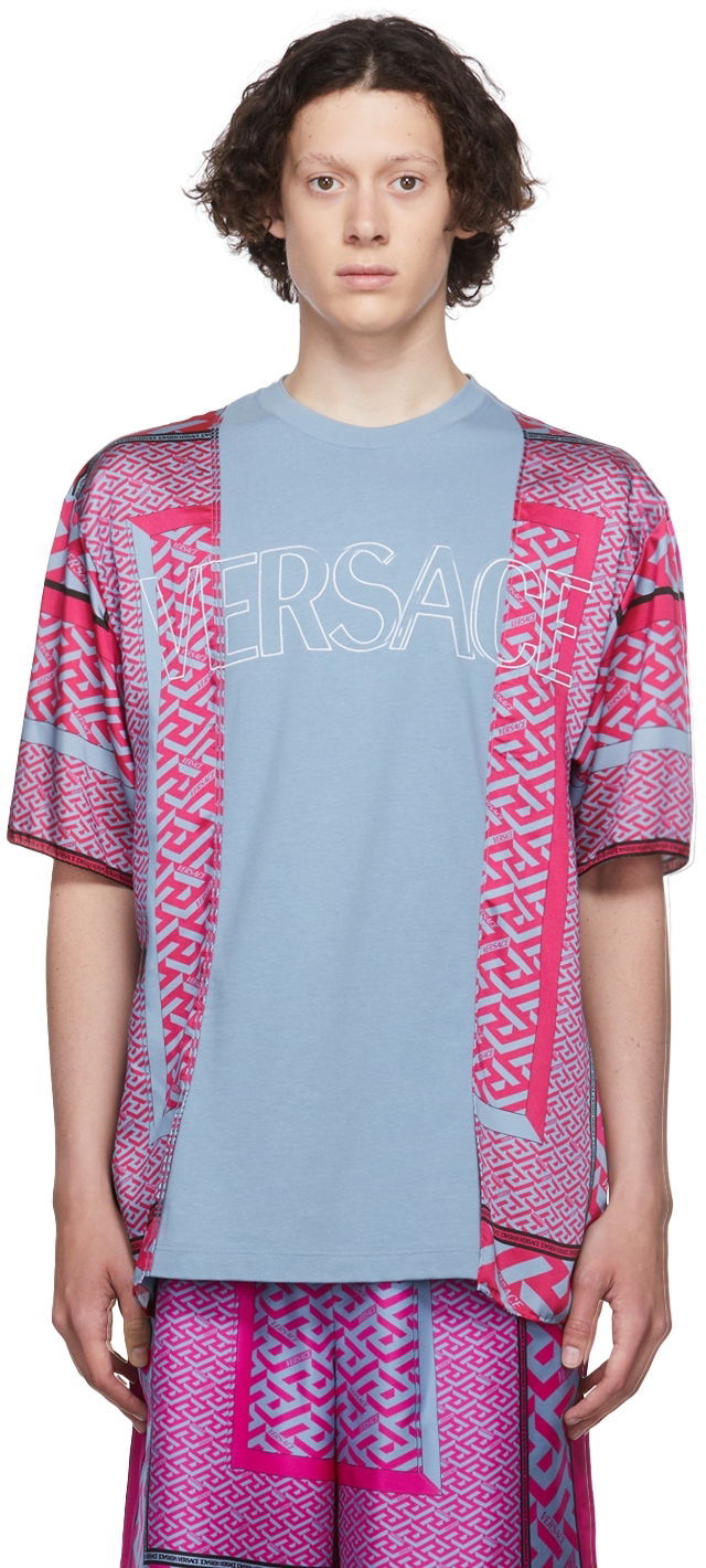 Тениска Versace Polyester T-Shirt Синьо | 1004290 1A03078