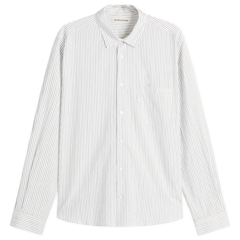 Риза YMC Curtis Stripe Shirt Бяло | P2ZMD-NAN