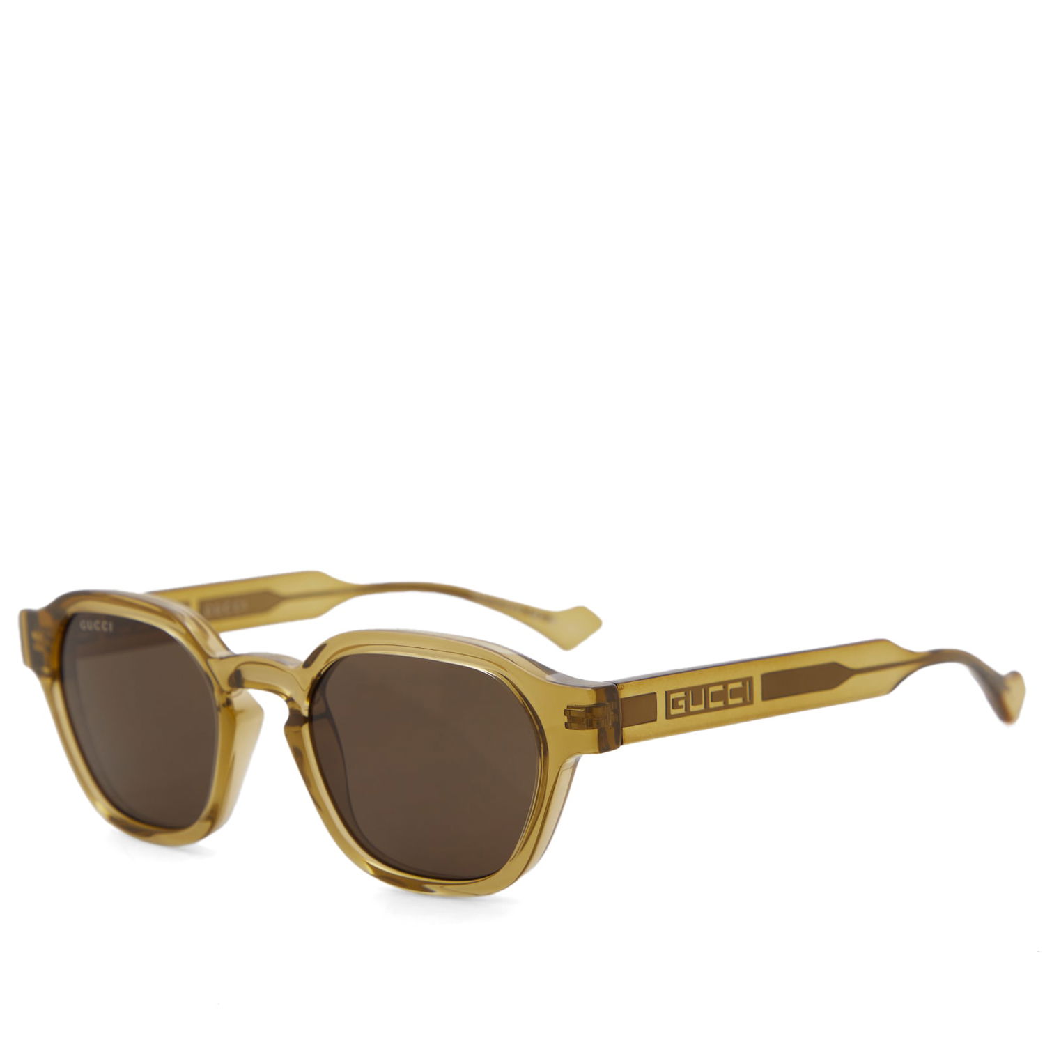 Слънчеви очила Gucci La Piscine Sunglasses Yellow/Brown Кафяво | GG1730S-003, 0