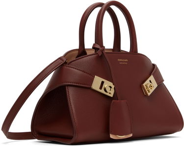 Дамска чанта FERRAGAMO Ferragamo Hug XS Top Handle Bag Бургунди | 784118, 1