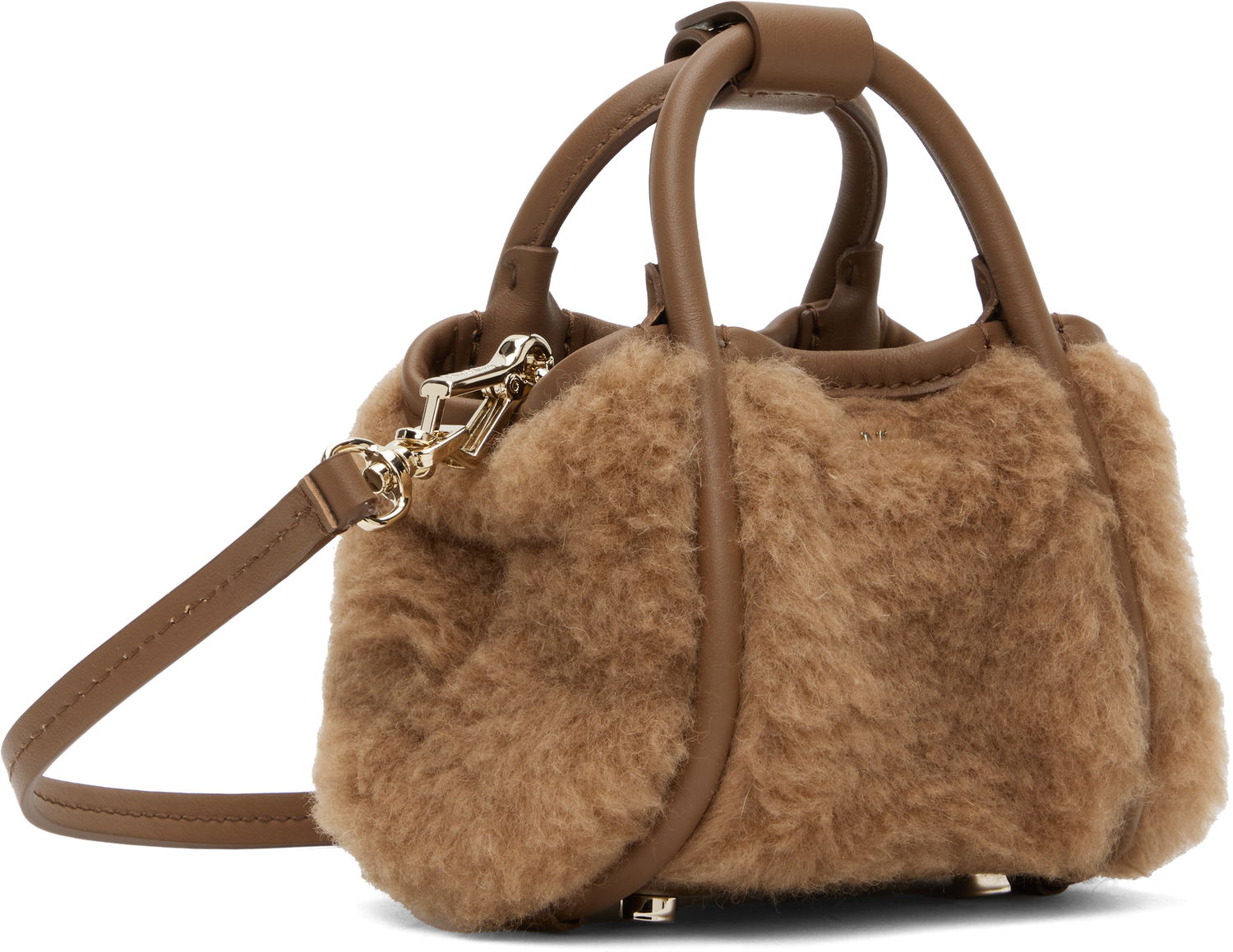 Дамска чанта Max Mara Mini Teddy Handle Bag Кафяво | 2424516212600 MM10739, 1
