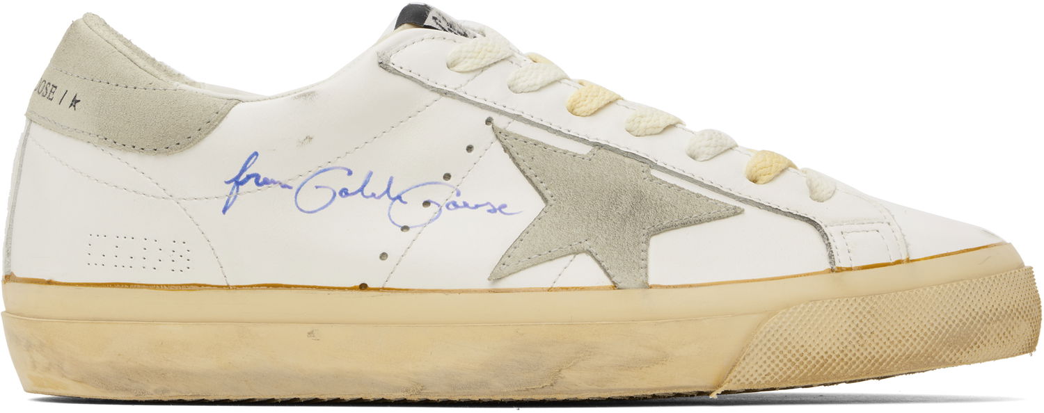 Кецове и обувки Golden Goose Super-Star Sneakers Бяло | GMF00672.F006232.10276, 0