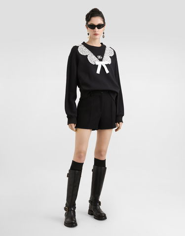 Къси панталони Dolce & Gabbana Dolce & Gabbana Wool Crepe Shorts Черно | FTDBHTFU2TZN0000, 1
