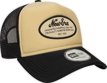 Шапка с козирка New Era Adjustable A-Frame Oval Patch Trucker Cap Бежово | 60691103-1, 2