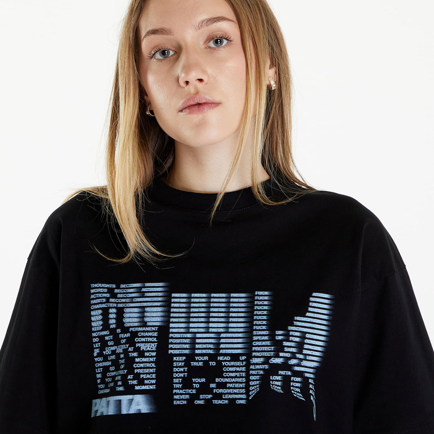 Тениска Patta Glitch T-Shirt UNISEX Черно | POC-SS24-1000-290-0221-001, 1