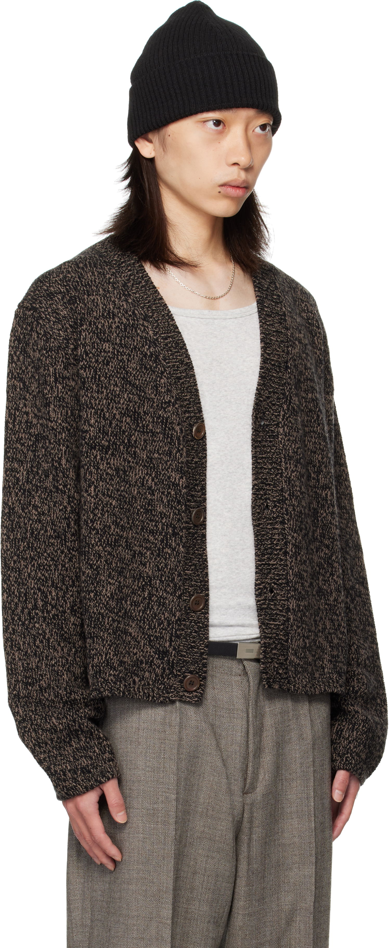 Пуловер OUR LEGACY OUR LEGACY Academy Knit Cardigan Кафяво | M4253AB, 1