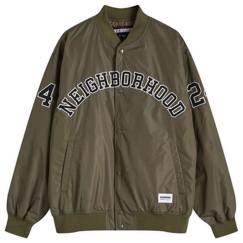 Яке бомбър Neighborhood Bomber Jacket Large Зелено | 242TSNH-JKM04-OLV