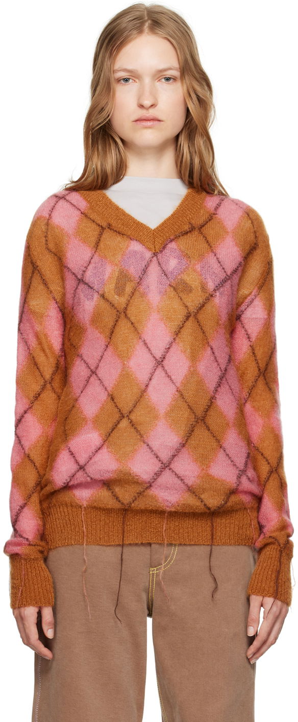 Пуловер Marni Argyle Sweater Розово | CVMD0138Q0 UFU175, 0