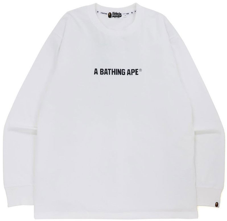 Пуловер BAPE BAPE Busy Works Relaxed Fit Long Sleeve T-Shirt Size: L Бяло | 001LTH701002I, 0