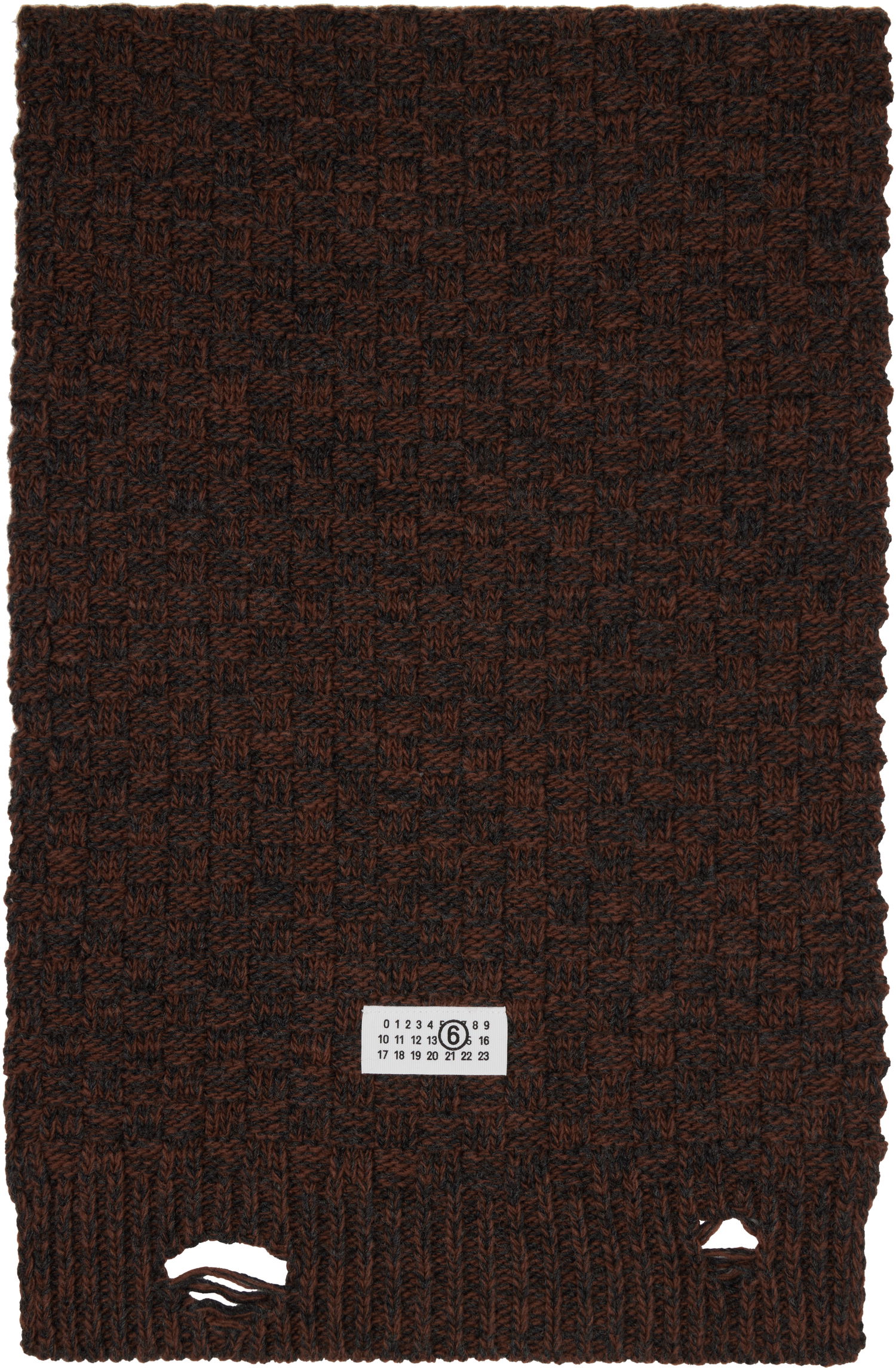 Шал Maison Margiela MM6 Maison Margiela Brown Distressed Scarf Кафяво | SH2TE0005 M13174, 0
