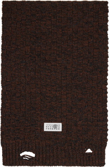 Шал Maison Margiela MM6 Maison Margiela Brown Distressed Scarf Кафяво | SH2TE0005 M13174, 0