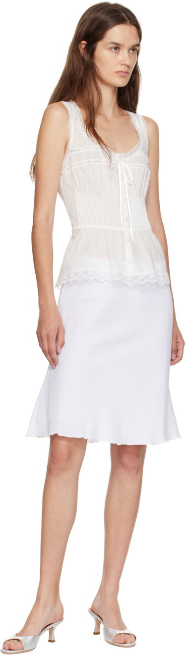 Пола GUIZIO Guizio Paloma Midi Skirt Бяло | P25338W157, 3