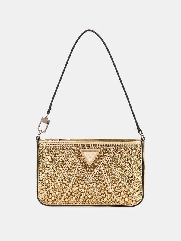 Дамска чанта GUESS Mini Shoulder Bag With Rhinestones Жълто | HWXG9528720, 0