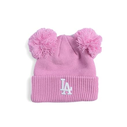 Шапка New Era LA Dodgers Double Pom Beanie Розово | 60565279, 0
