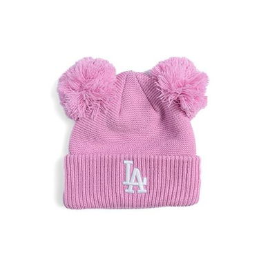 Шапка New Era LA Dodgers Double Pom Beanie Розово | 60565279, 0