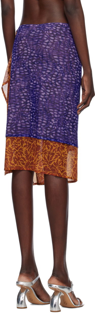 Пола Dries Van Noten Dries Van Noten Double Layered Midi Skirt Многоцветен | 251-011164-1619, 2