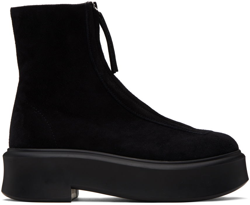 Облекло The Row The Row Zipped I Suede Boots Черно | F1144-L25, 0