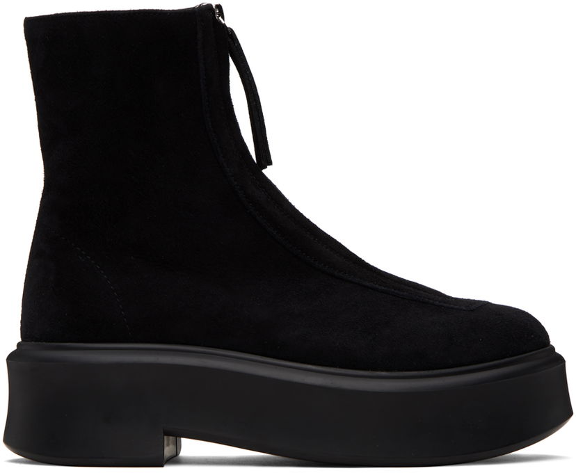 Облекло The Row The Row Zipped I Suede Boots Черно | F1144-L25