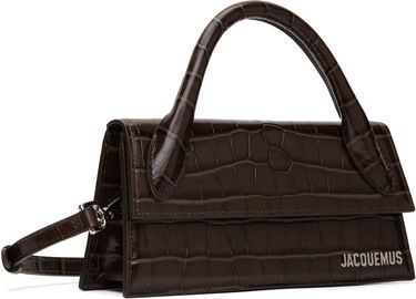 Дамска чанта Jacquemus Jacquemus 'The long Chiquito' Croc-Embossed Top Handle Bag Кафяво | 25E213BA004-4301, 1