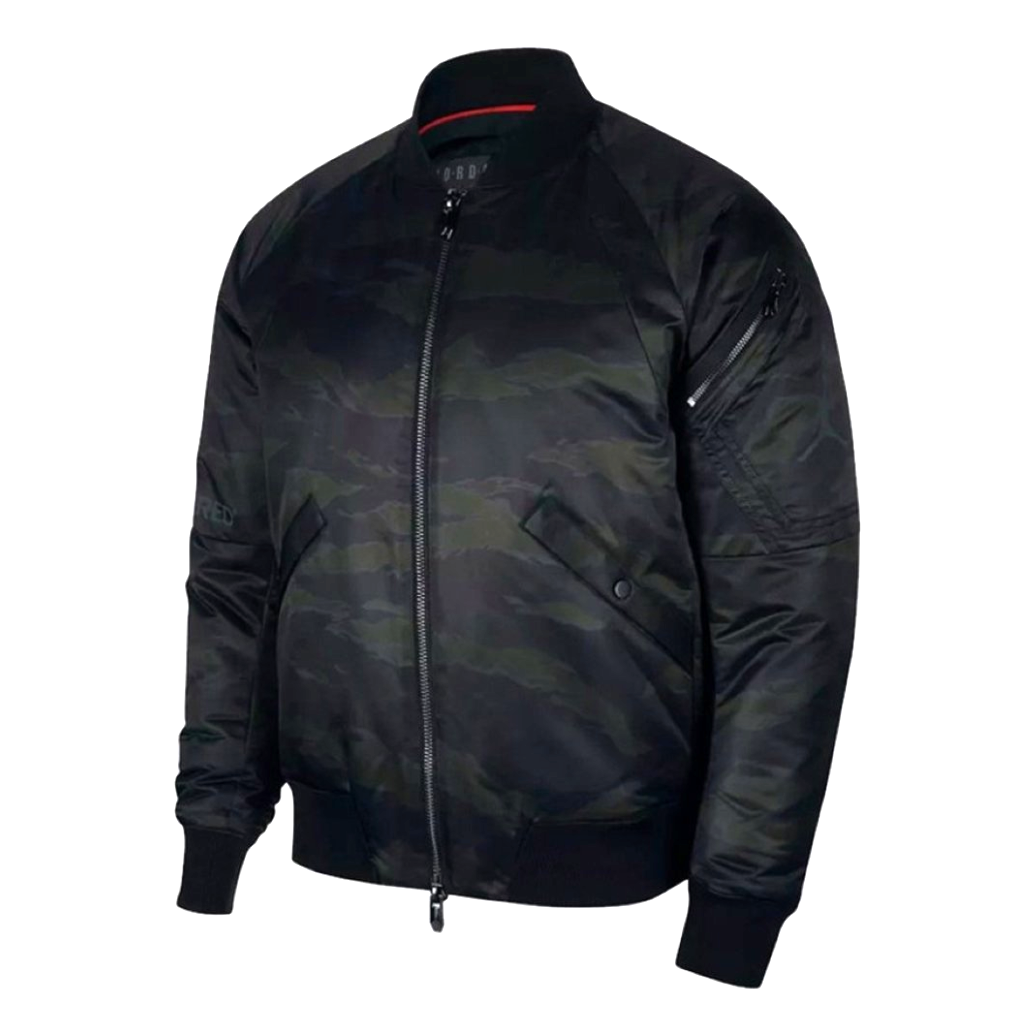 Яке бомбър Jordan Sportwear J-1 OW Camo Bomber Jacket Черно | AH0687-013, 0