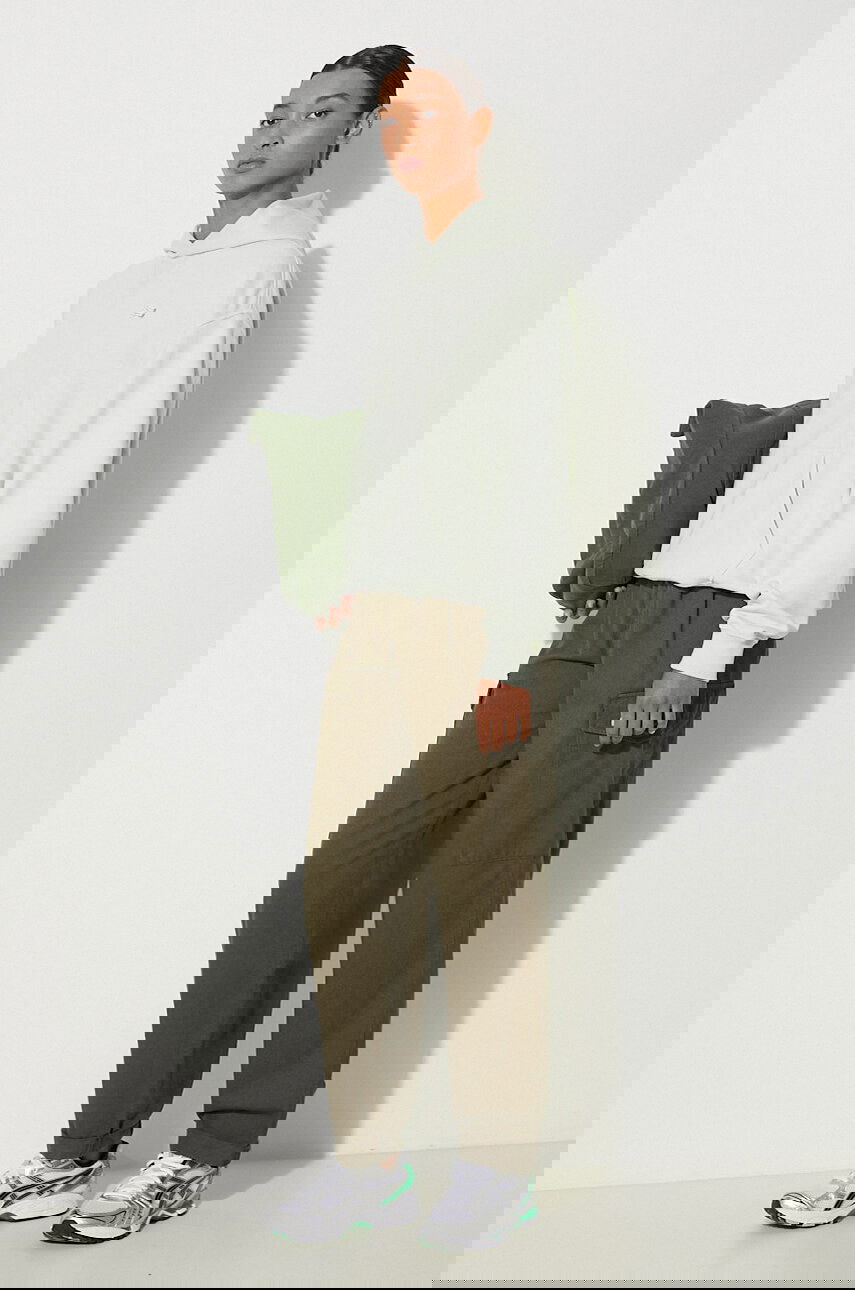 Карго панталони Carhartt WIP Collins Wide High Waist Cotton Pants Зелено | I029789.666GD, 1