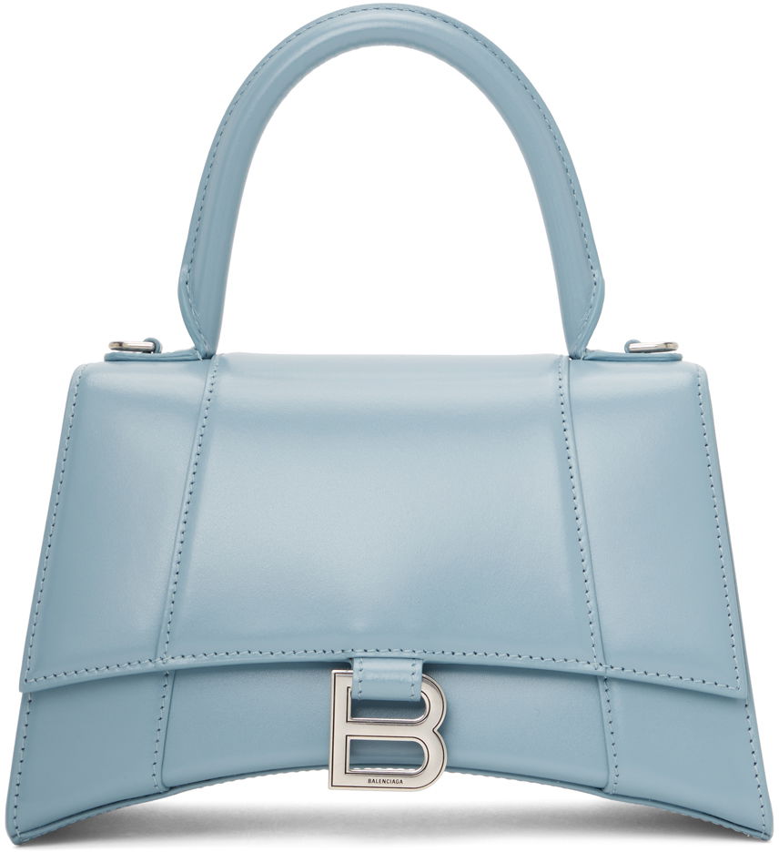 Чанта през рамо Balenciaga Small Hourglass Bag Синьо | 593546 1QJ4Y, 0