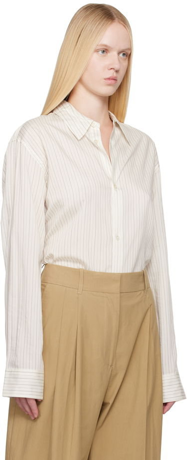 Риза Studio Nicholson Studio Nicholson Striped Button-Down Shirt Черно | VIEW SNM - 1126, 4