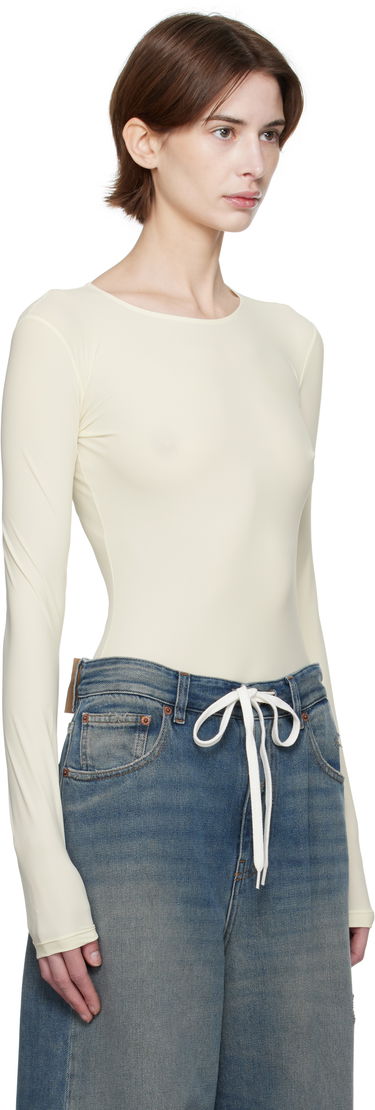 боди Maison Margiela MM6 Maison Margiela Jersey Lycra Bodysuit Бежово | S62NA0077 S20518, 1