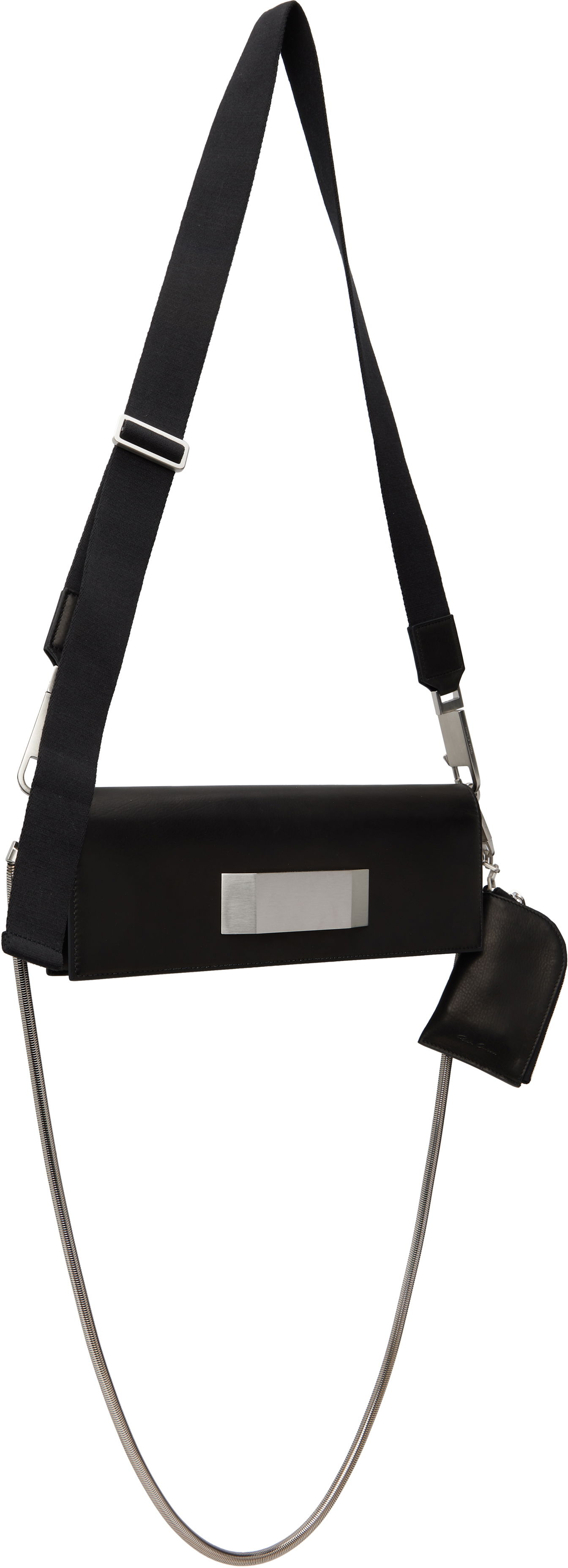 Чанта през рамо Rick Owens Rick Owens Hollywood Griffin Baguette Bag with Metal Detail Черно | RO01E7442 LBLWEH, 1