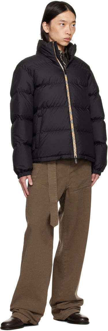 Пухо яке Burberry Burberry Snowdon Checker-Tape Down Jacket Черно | 8113810, 4