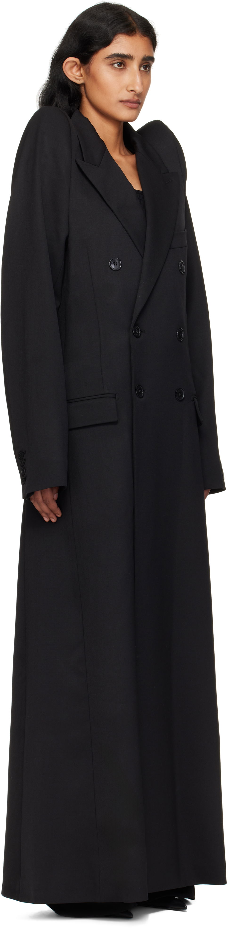 Палта VETEMENTS VETEMENTS Tight Shoulder Tailored Coat Черно | UH76TC900B, 1