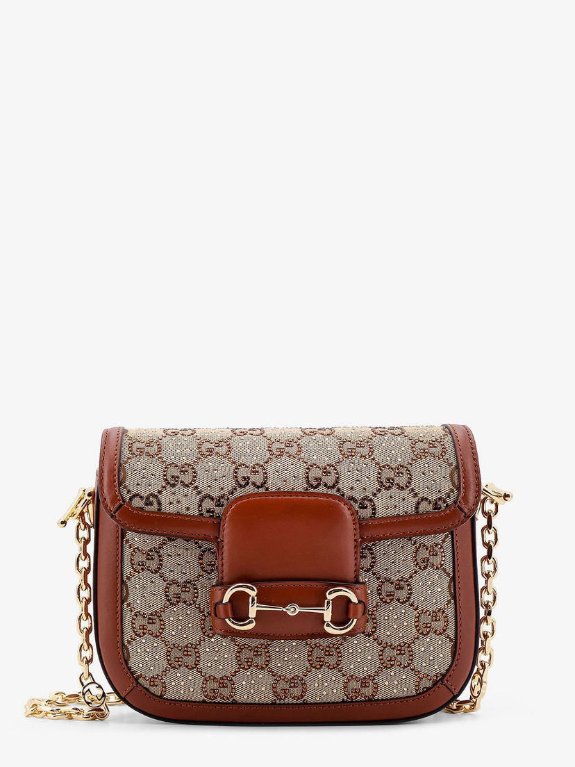 Чанта през рамо Gucci Horsebit 1955 Shoulder Bag Кафяво | 67580121HRG2687