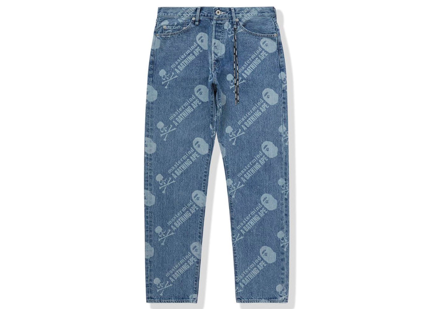 Панталони BAPE BAPE x Mastermind Washed Denim Pants Blue Indigo Синьо | MVBJN150901MH, 0