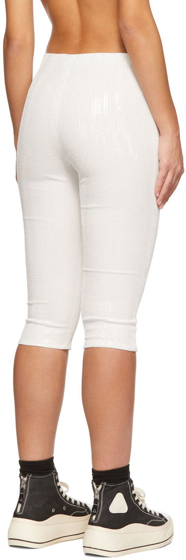 Къси панталони We11done We11done Sequin Cycling Shorts Бяло | WD-PT1-22-295-W-WH, 2