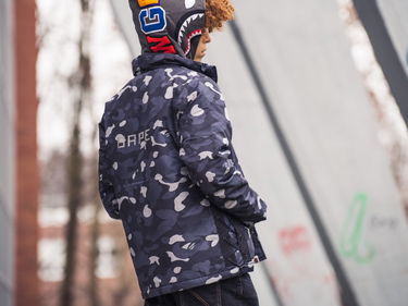 Яке BAPE Gradation Camo Lace Up Jacket Черно | 001LJF801011X-BLK, 3