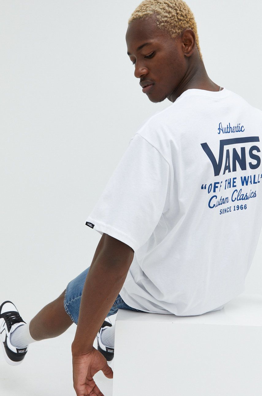 Тениска Vans Holder Street Classic Back Print Tee Бяло | VN0A3HZFSVI1, 0