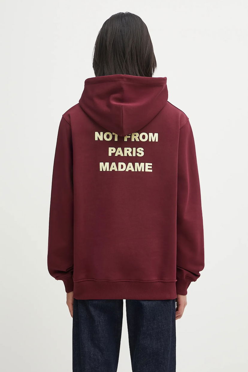 Суитчър Drôle de Monsieur Drôle de Monsieur Le Hoodie Slogan Бургунди | I.HO162.CO127