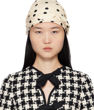 Шапка с козирка Valentino Polka Dot Silk Twill Headscarf Бежово | 6W2HH00DUIU, 0
