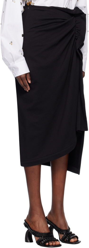 Пола Dries Van Noten Dries Van Noten Ruffled Cotton Midi Skirt Лилаво | 251-011109-1610, 4