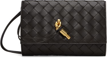 Портфейл Bottega Veneta Bottega Veneta Andiamo Intrecciato Leather Wallet on a Strap Кафяво | 836940 VCPP2, 0