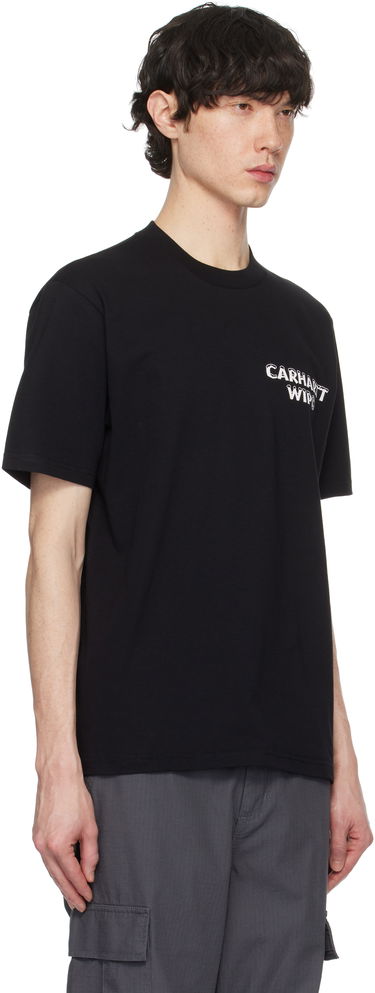 Тениска Carhartt WIP Black Logo T-Shirt Черно | I03443689XX, 4