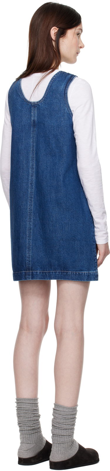 Pокля A.P.C. Designer Denim Minidress Синьо | COHET-F35145, 2