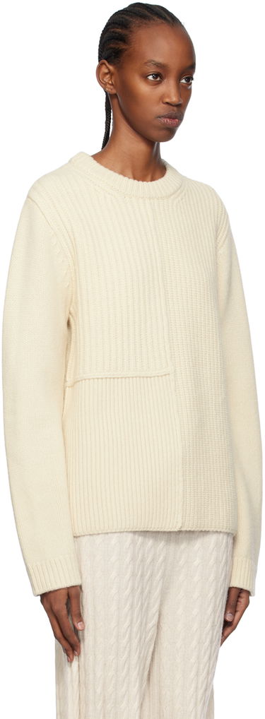 Пуловер TOTEME Multi-Rib Knit Sweater Бяло | 241-WRT1030-YA0007, 1