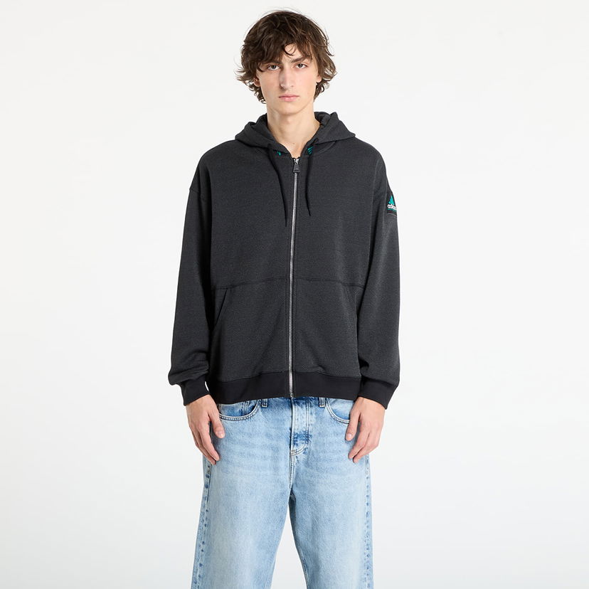 Суитчър adidas Originals Equipment Reflective Full-Zip Hoodie Черно | JX1460