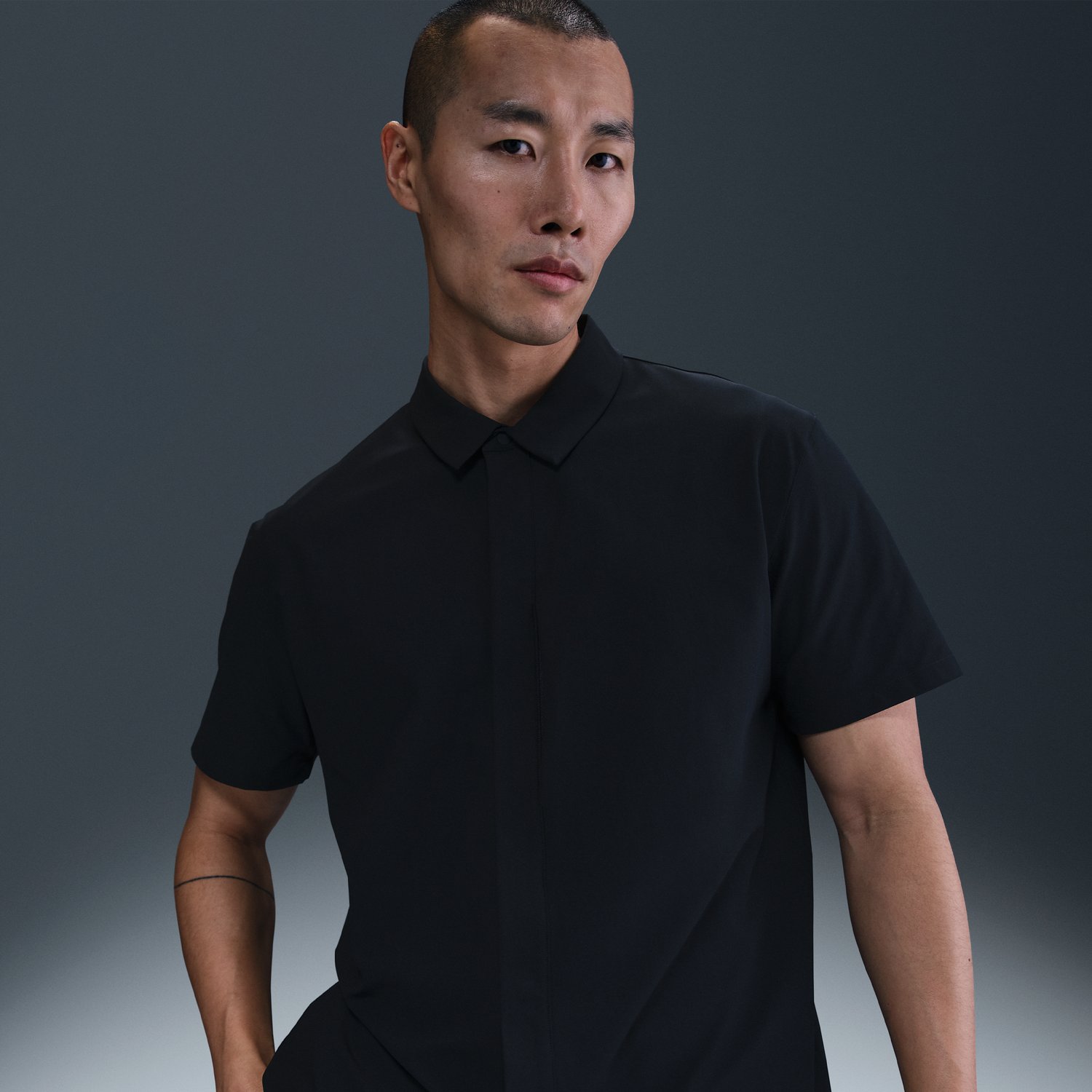 Риза Nike 24.7 PerfectStretch Dri-FIT Short Sleeve Button-Up Shirt Черно | HQ6958-010, 0