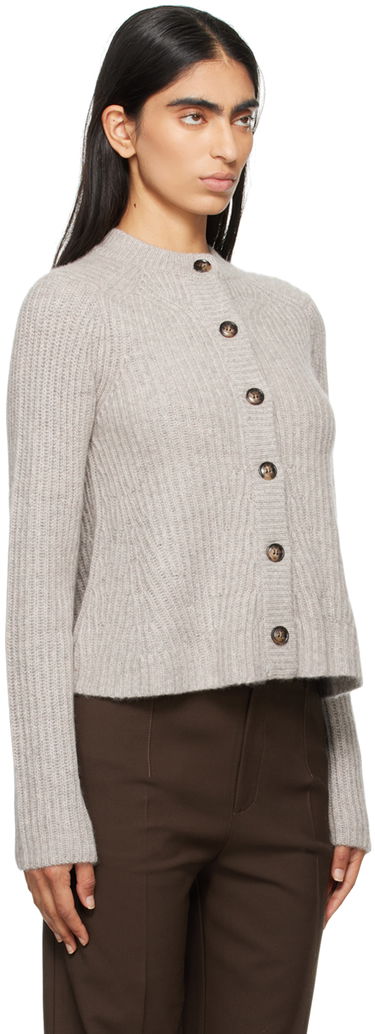 Пуловер Loulou de Saison Loulou de Saison Emin Knit Cardigan Кафяво | EMIN, 4