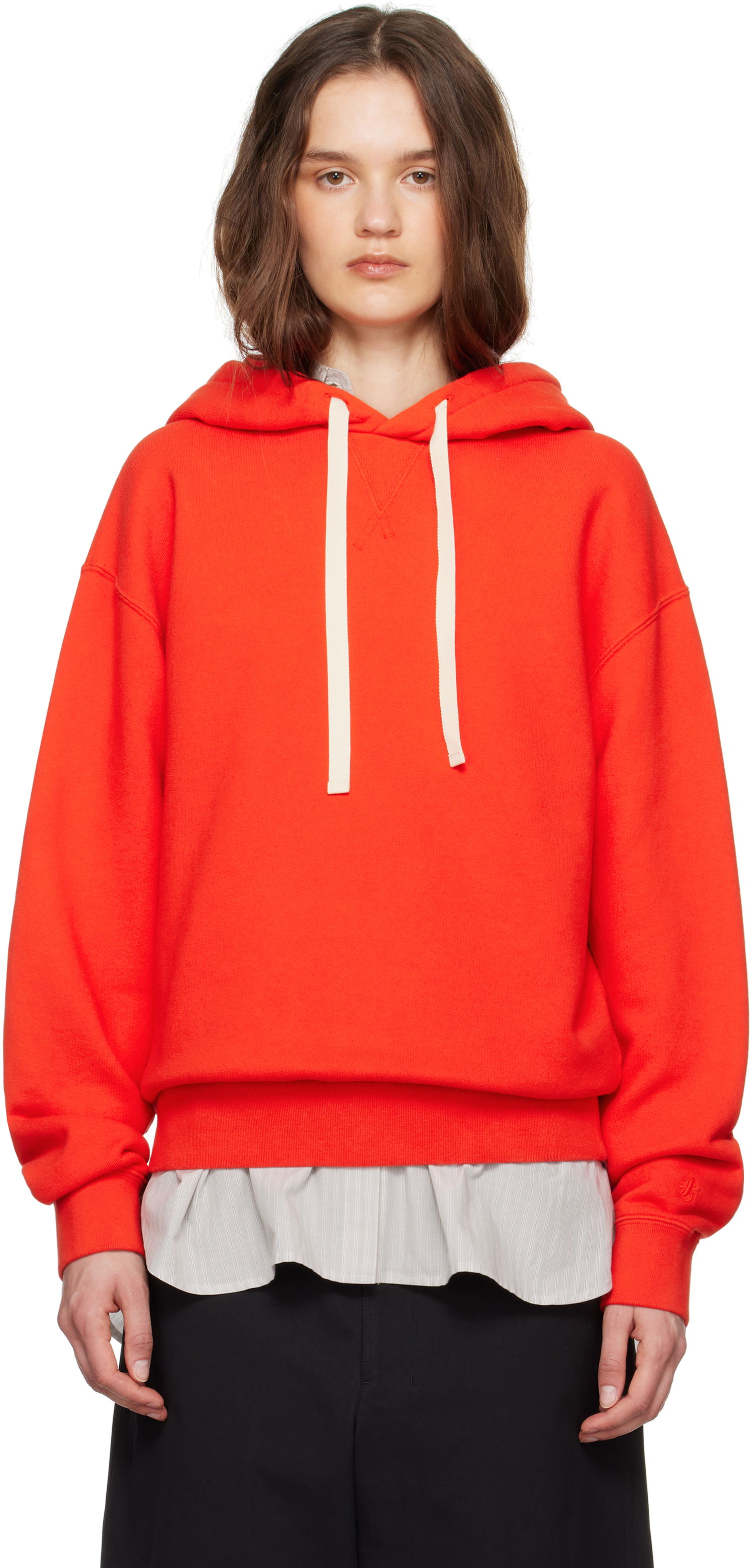 Суитчър Jil Sander Jil Sander Drawstring Hoodie Червено | J40GU0121_J20295, 0